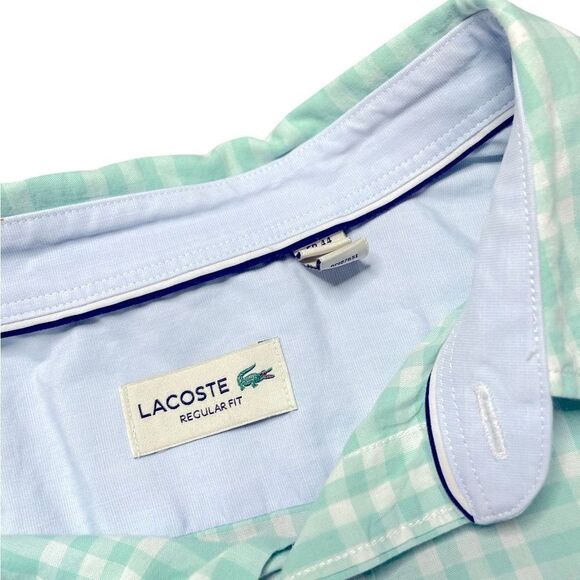 LACOSTE Long Sleeve Button Down Plaid Shirt Size XL - Picture 8 of 8